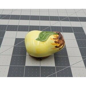 Rochard Peint Main Pear Porcelain Hinge Trinket Box France Hand-Painted Pill Box